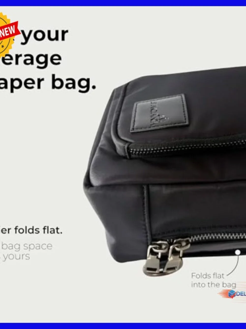 Toddler Carrier Bag with Built-in Storage, Compact Travel Diaper Bag